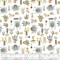 Fabric Windham White Potted Plants by the Quarter Yard 54589-1